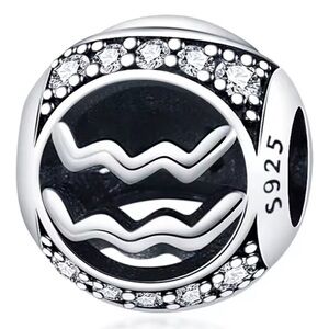NWOT Aquarius Zodiac Sign Charm Sterling Silver 925